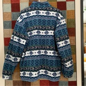 Northern Reflections Navy and Cream Fleece Jacket